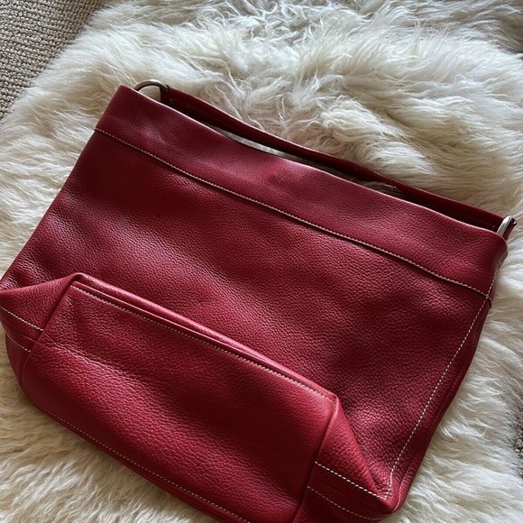 PRADA red leather bag - Picture 2 of 8